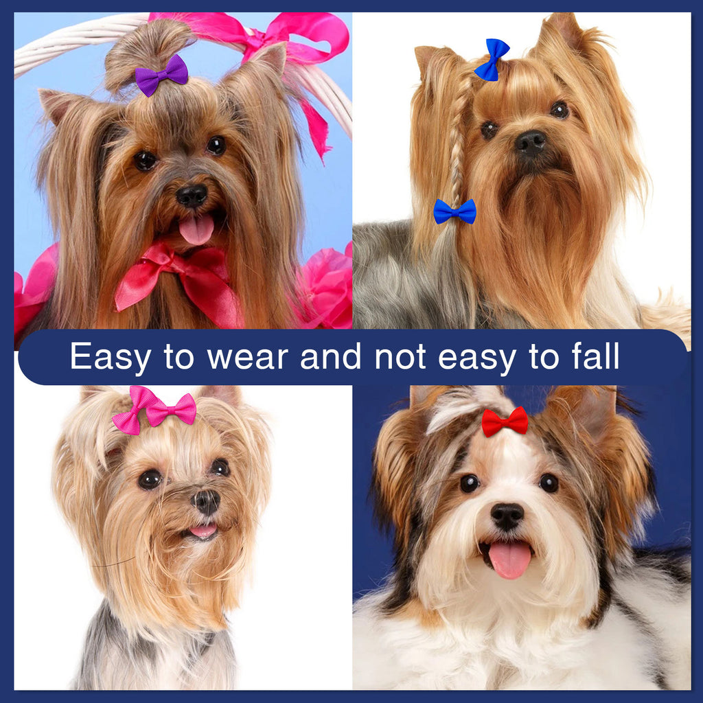 Cute Macaron Solid Color Pet Head Flower Rubber Band
