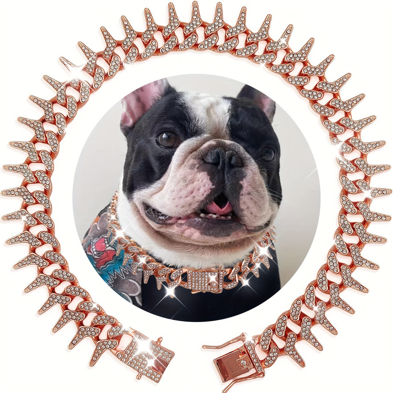 European And American Fashion Diamond Pet Neckband Necklace