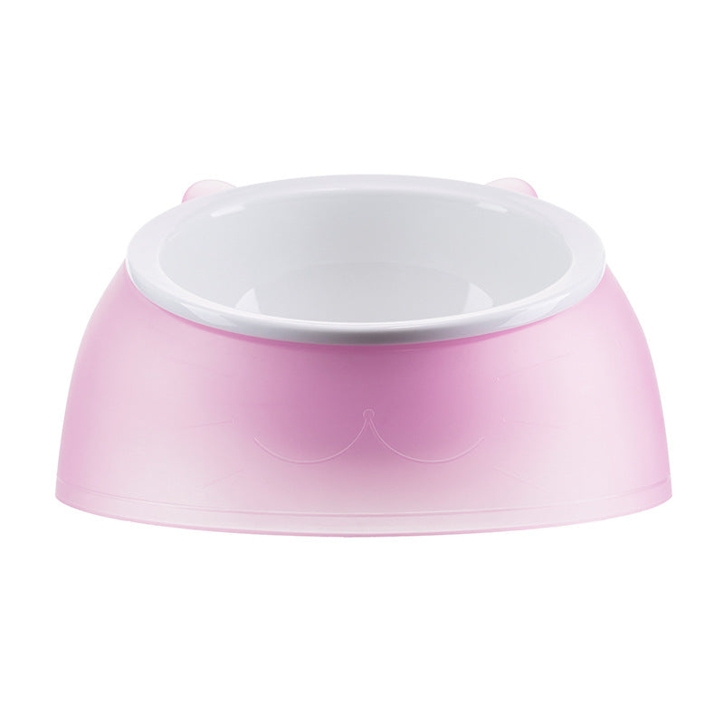 Simple Ceramic Tilting Anti-overturning Cat Food Bowl