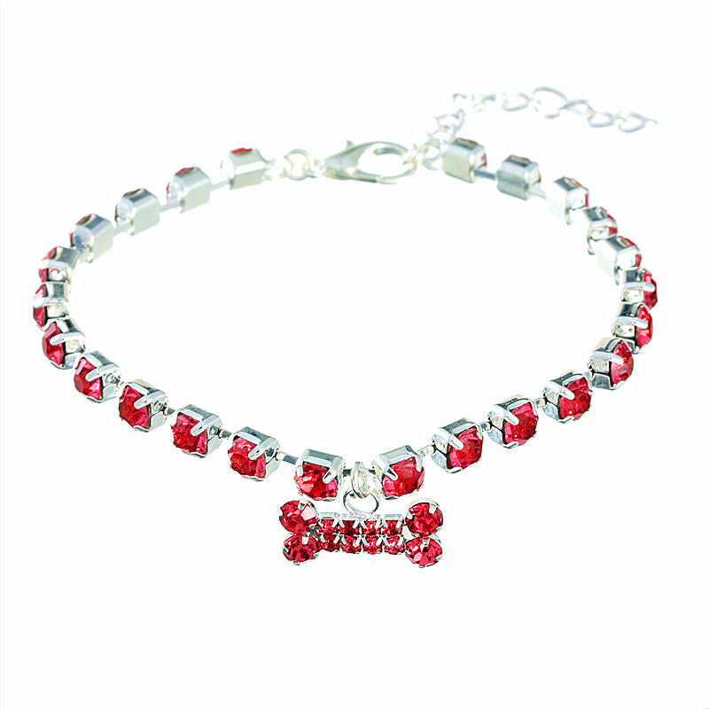 Rhinestone Bone Pendant Rhinestone Necklace