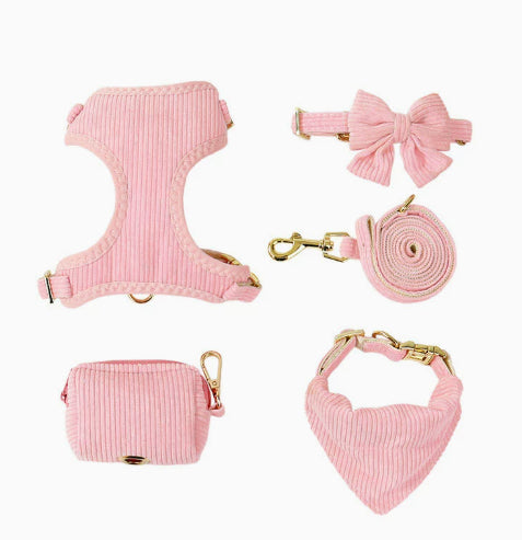 Collar Harness Traction Bow Pet Vest