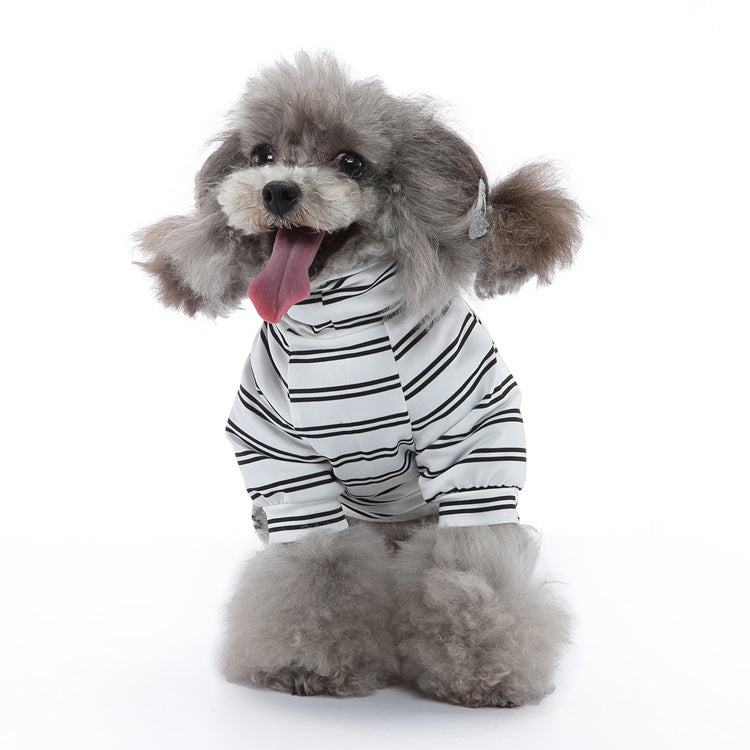 Summer Dog Clothes Striped Home Pajamas Thin