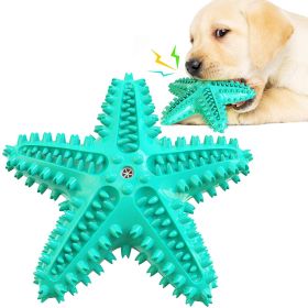 Dog Chew Toys, Natural Rubber Starfish-Shaped Dog Toys, Interactive Treats, Squeaky Dog Toothbrush Cleaner Teething Toys, Outdoor Puzzle Training