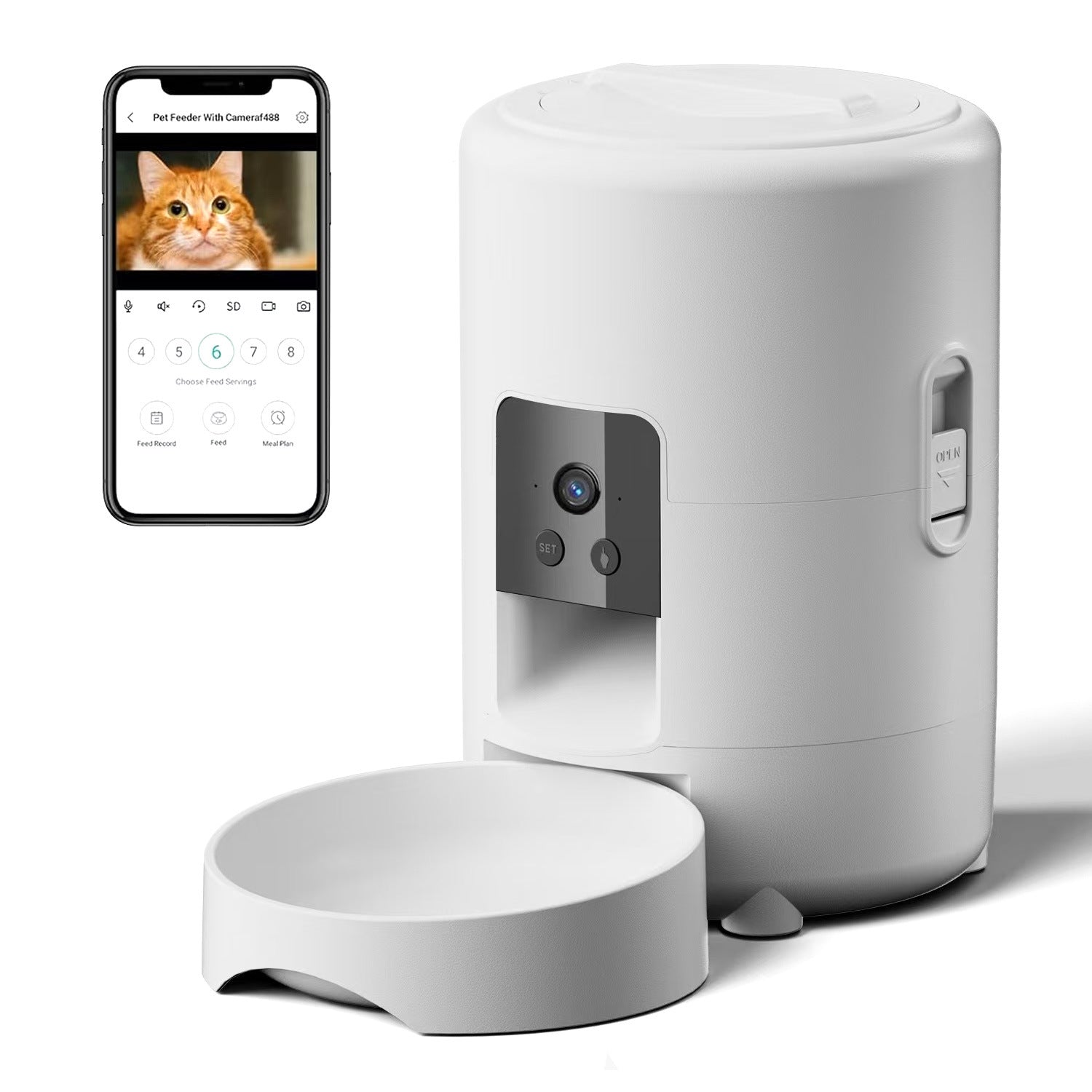 Pet Smart Feeder 2L Dog Feeding Machine WIFI Timing