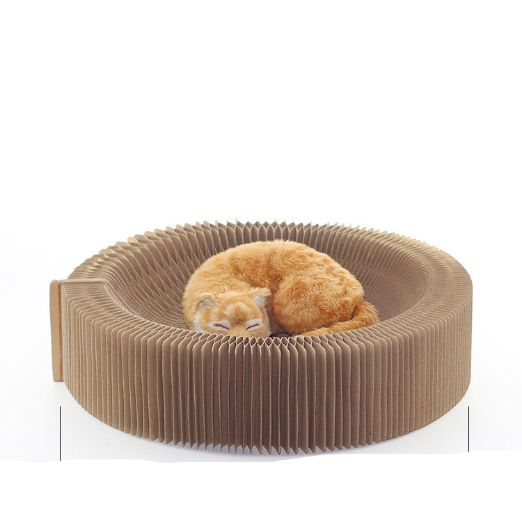 Corrugated Scratching Board Organ Nest Foldable Large Cat Toy Claw Sharpener Pet Supplies