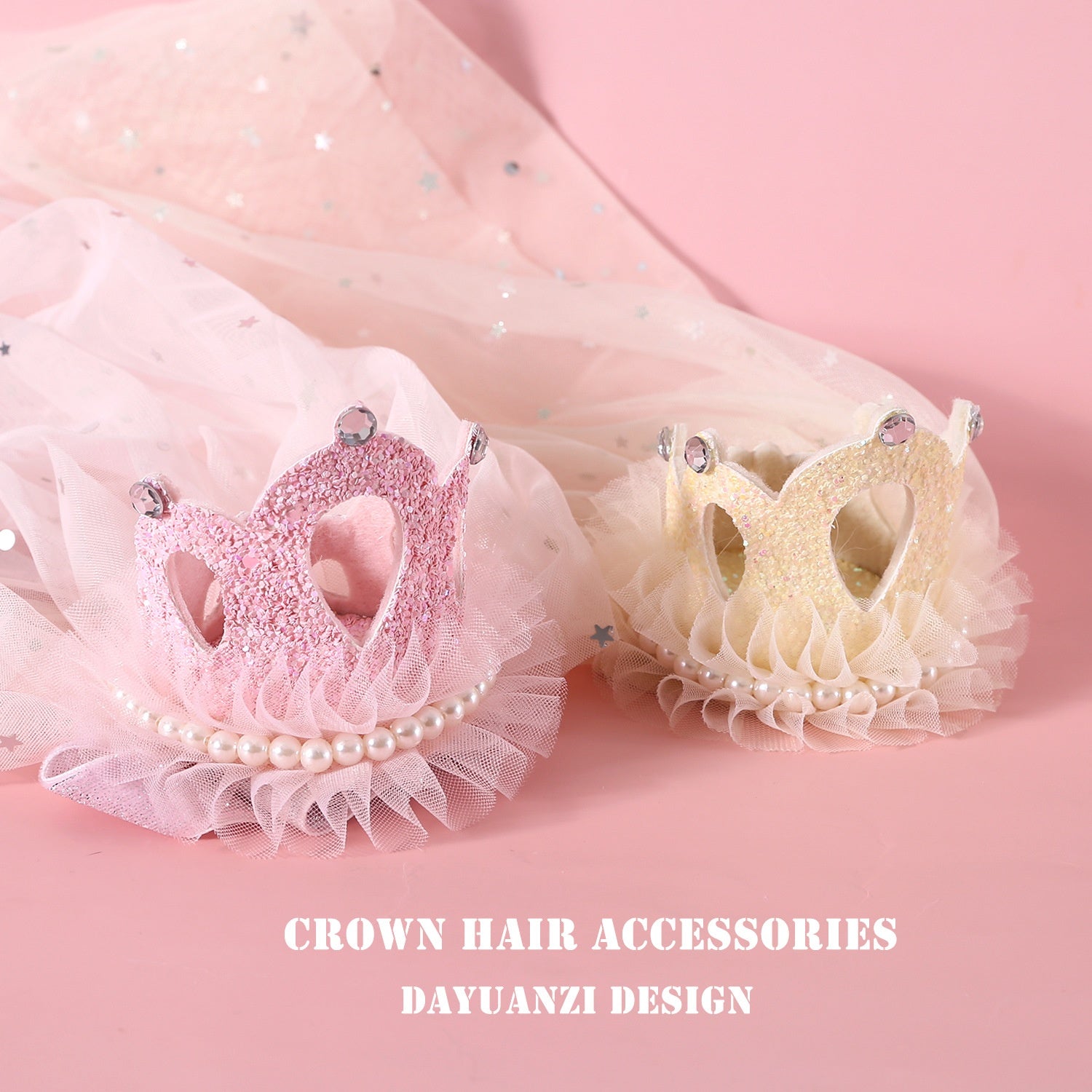 Pet Wedding Princess Crown Headdress Cat