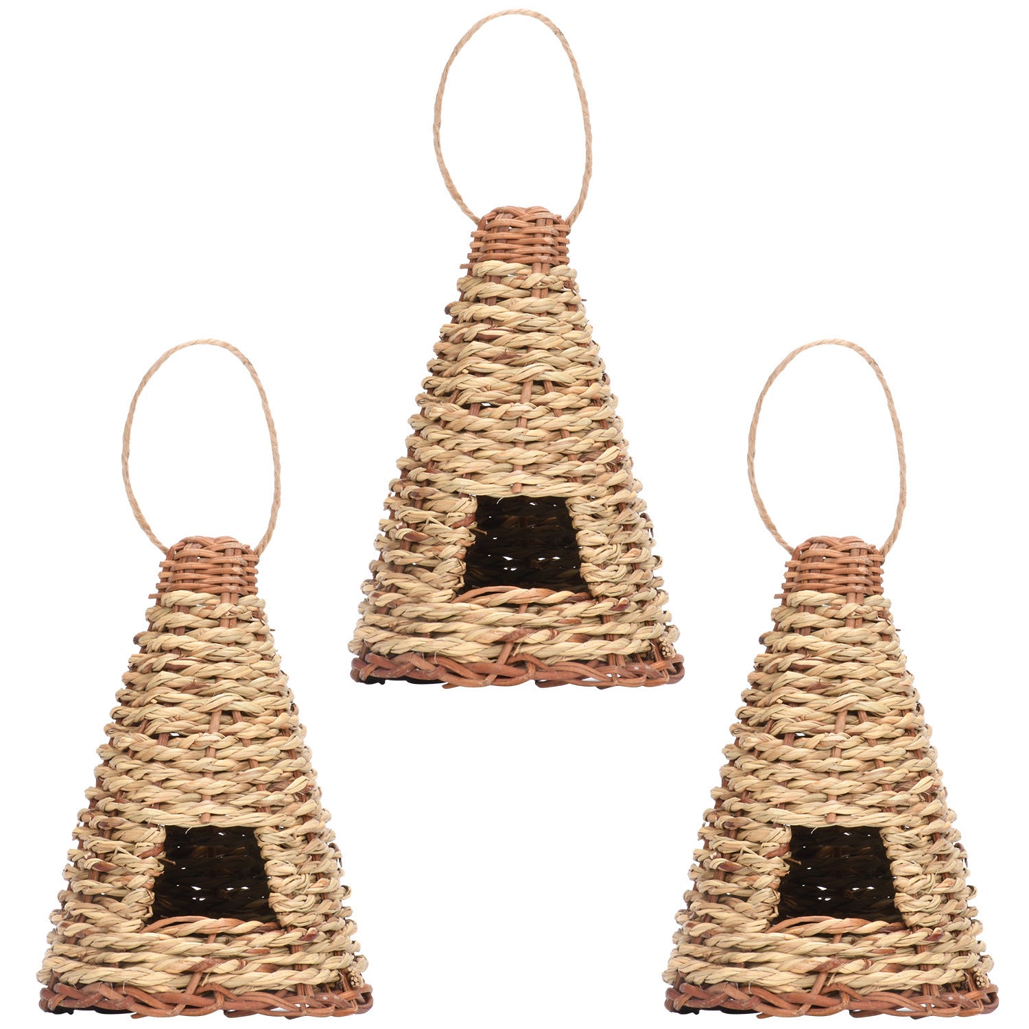 Creative Flat Bottomed Grass Woven Bird's Nest Horticultural Decoration