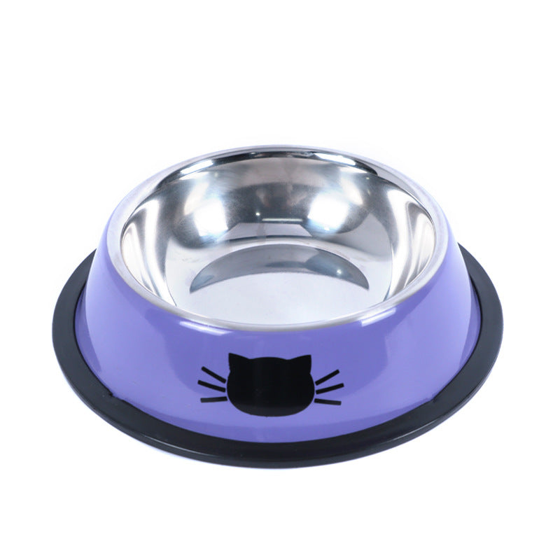 Color stainless steel pet cat bowl