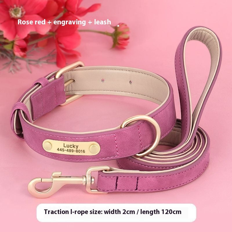 Creative And Versatile Double-layer Leather Pet Dog Collar
