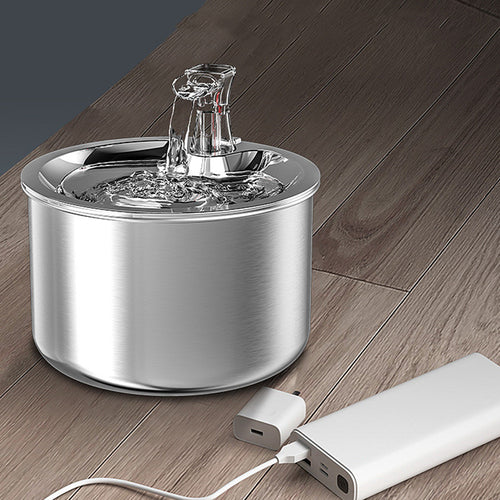 All Stainless Steel Cat Automatic Over-circulating Water Dispenser