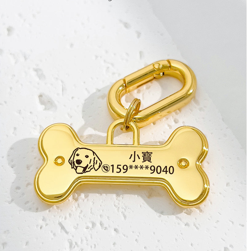 Anti Loss Engraved Dog Tag Dog Identification Tag